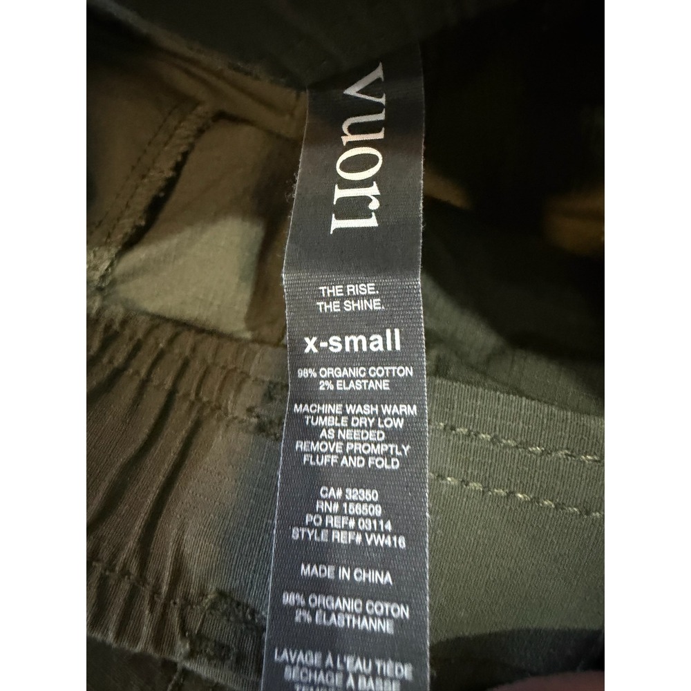 Vuori Ripstop Wide Leg Pants Army Green VW416 Organic Cotton Womens XS (390) - Picture 7 of 10